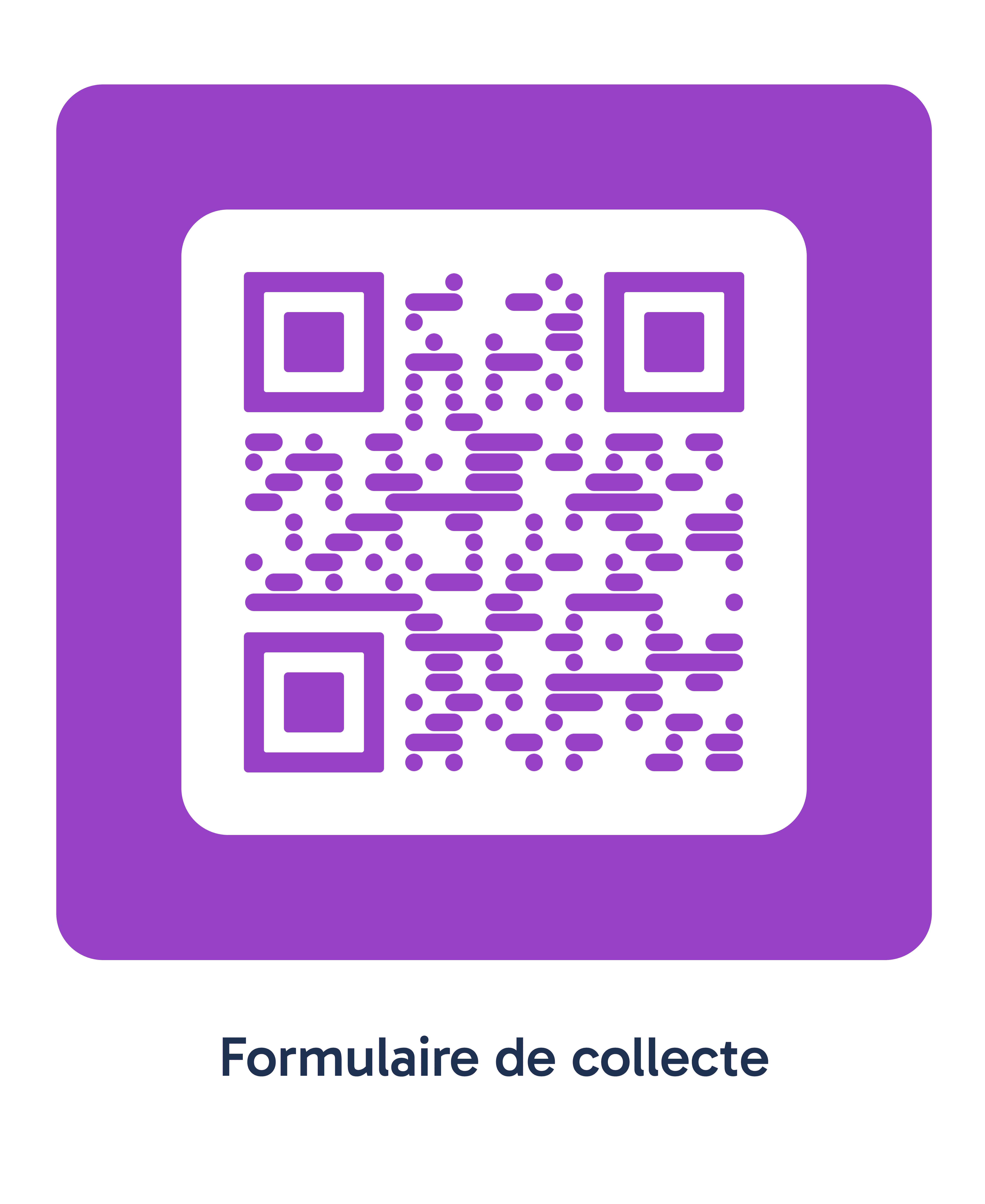 Carte QR code feedbck pour collecte d'avis