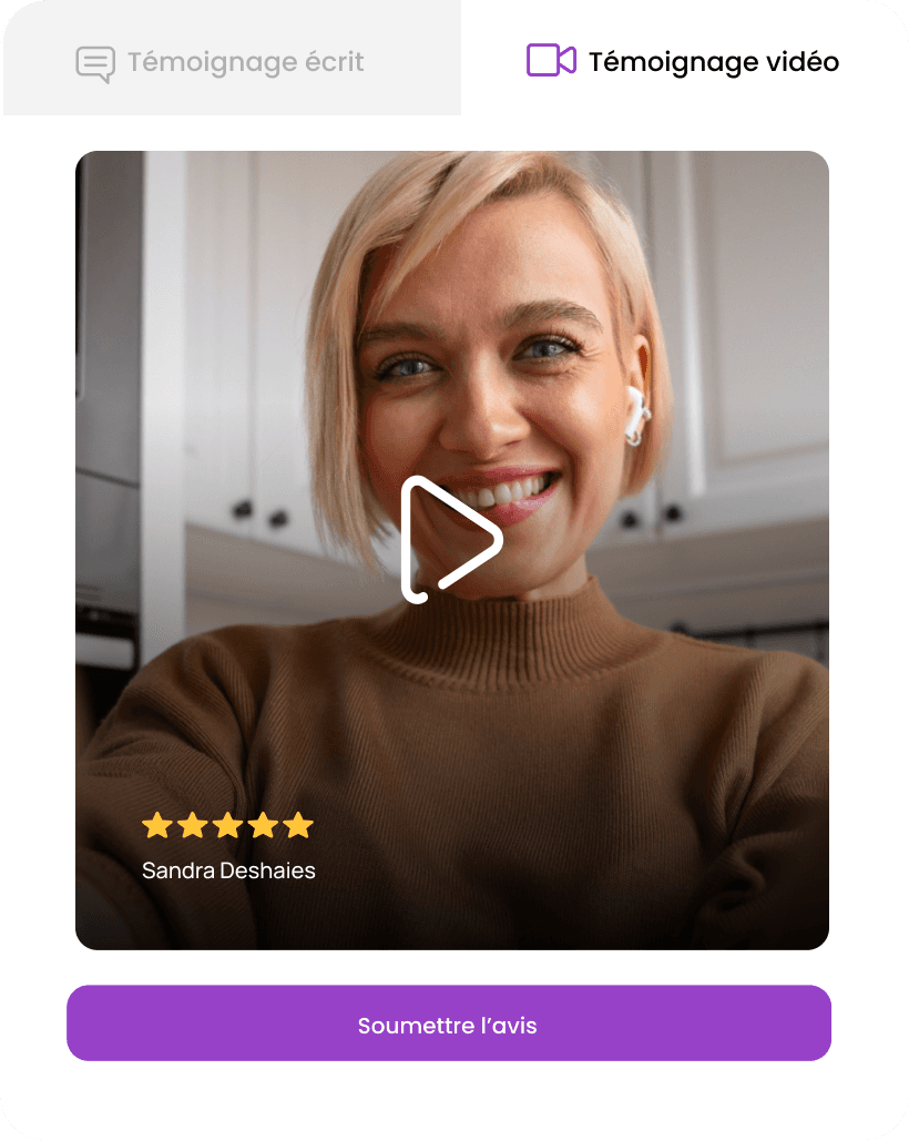 Carte avis vidéo feedbck avec Sandra Dennises